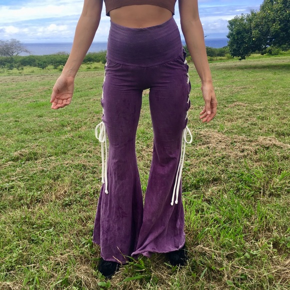 Dava Threads Lace Up Bell Bottoms - Picture 3 of 4